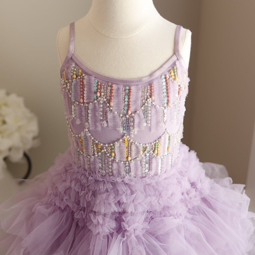 Tutu Du Monde Painterly Tutu Dress Lilac Thistle Party Portrait Flower Girl